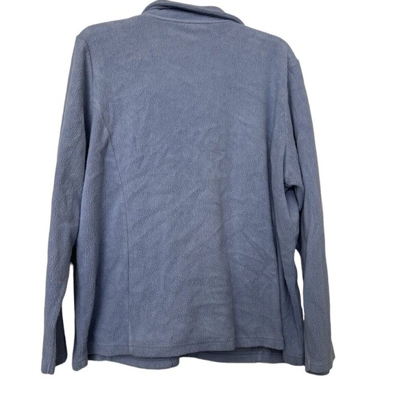 Denim & Co Women's Jacket Blanket Fleece Zip Front Lavender Size 1X - Picture 2 of 5